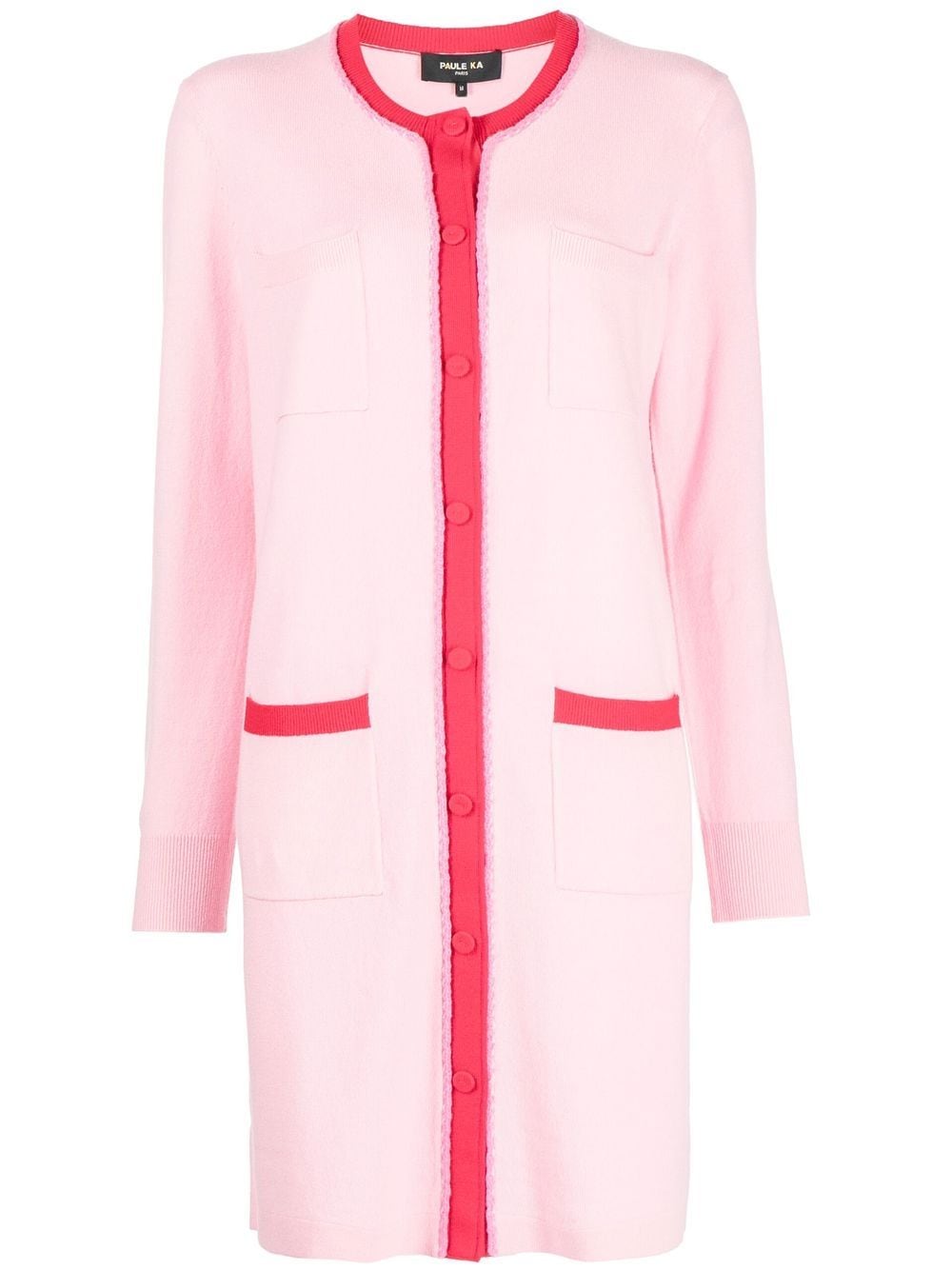 Paule Ka wool-cashmere blend cardigan dress - Pink von Paule Ka
