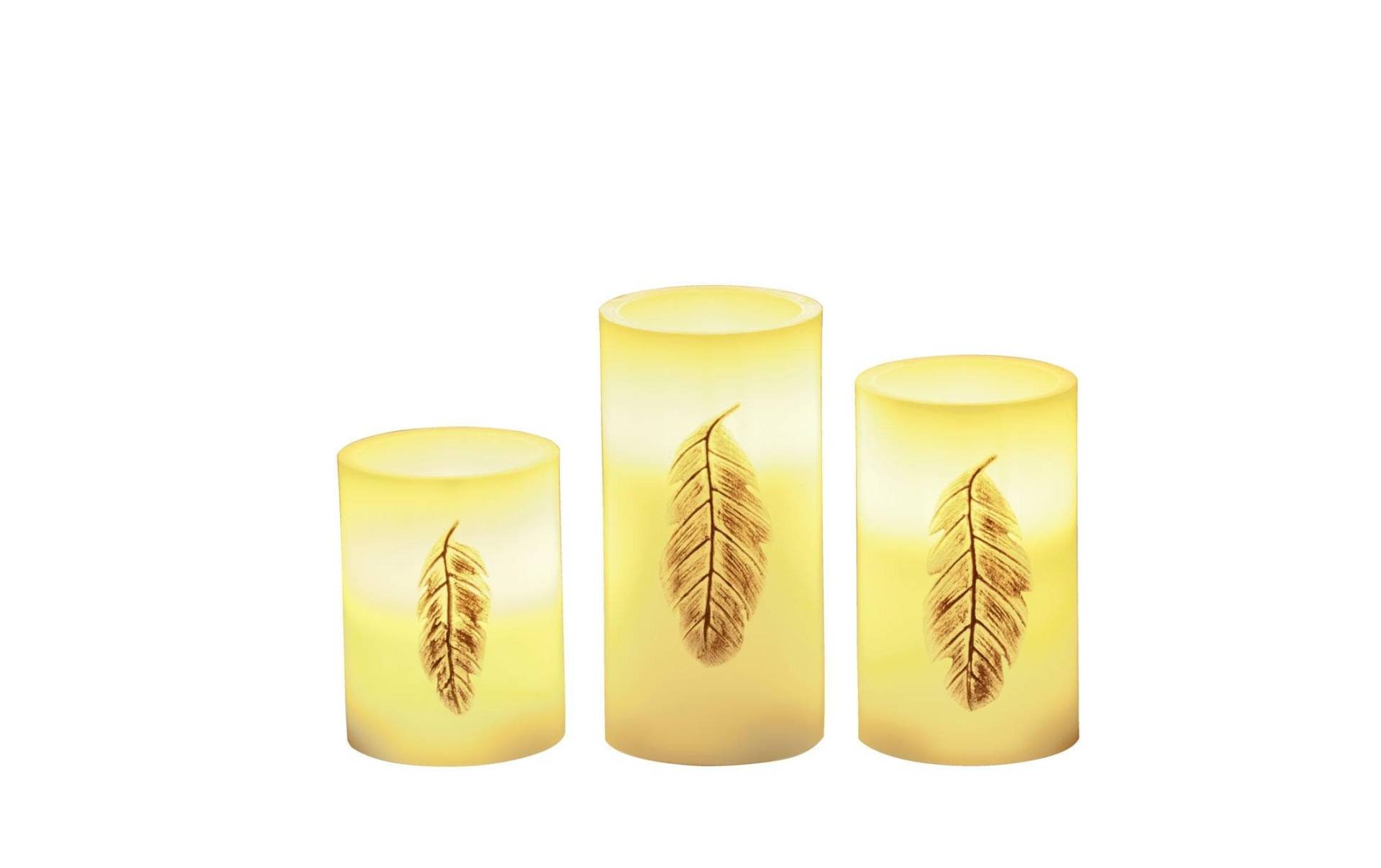 Pauleen LED-Kerze »LED-Kerzen Set Goldfarbenen Feath« von Pauleen