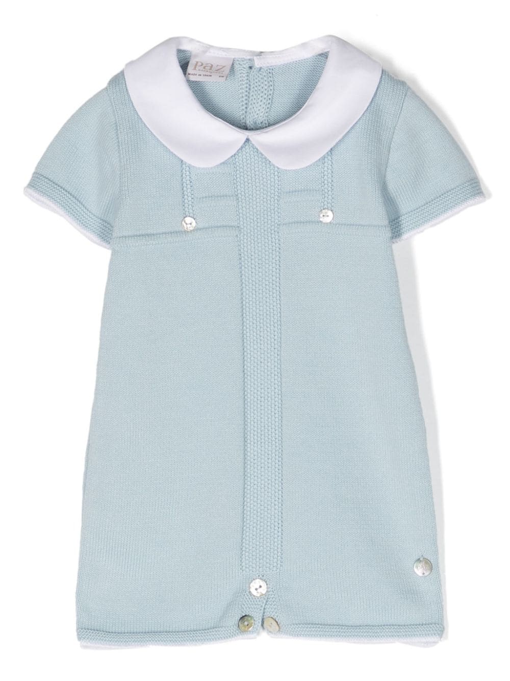 Paz Rodriguez contrasting-trim organic cotton shorties - Blue von Paz Rodriguez