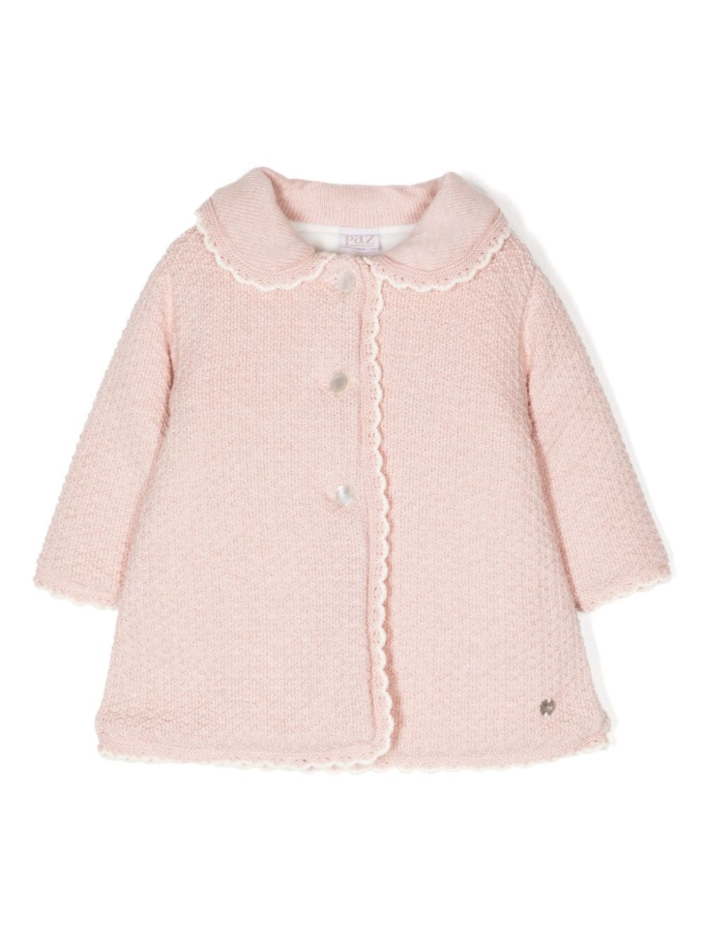 Paz Rodriguez peter pan-collar knitted coat - Pink von Paz Rodriguez