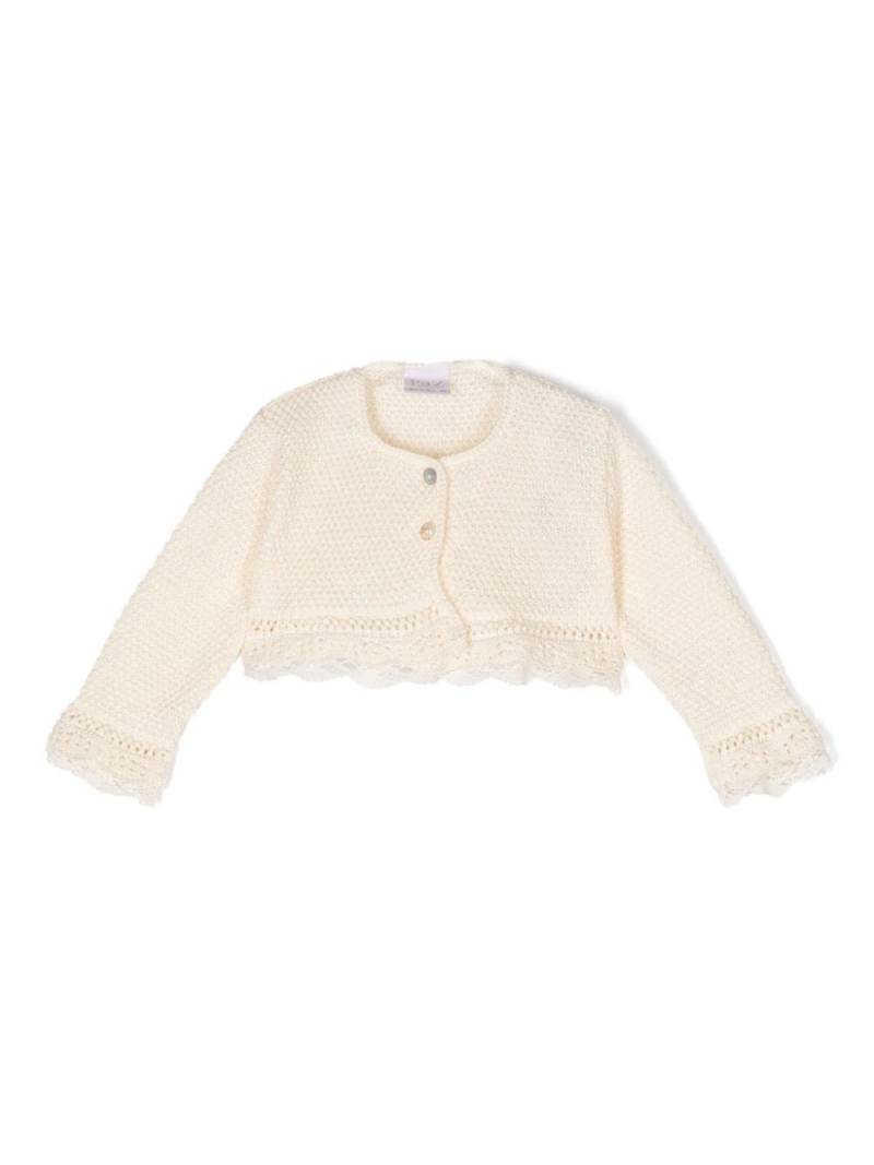 Paz Rodriguez tricot-knit cropped cardigan - Neutrals von Paz Rodriguez