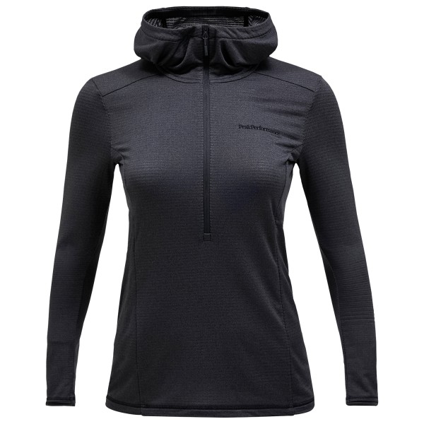 Peak Performance - Women's Light Hooded Fleece Half Zip - Fleecepullover Gr L schwarz von Peak Performance