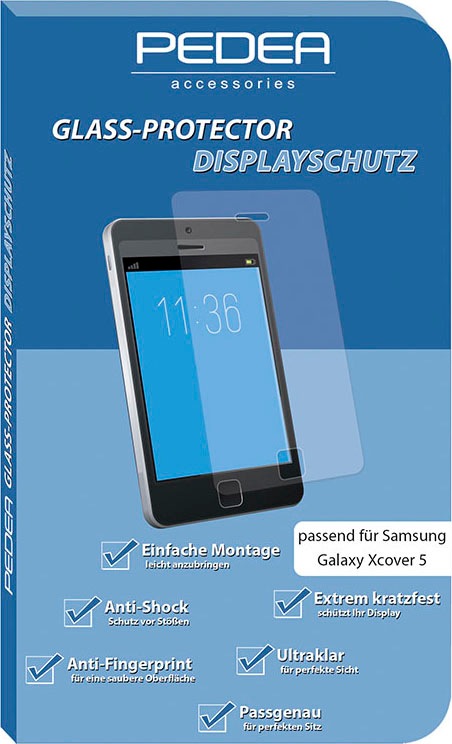PEDEA Displayschutzglas »Display-Schutzglas Samsung Galaxy Xcover 5«, für Samsung Galaxy Xcover 5 von Pedea