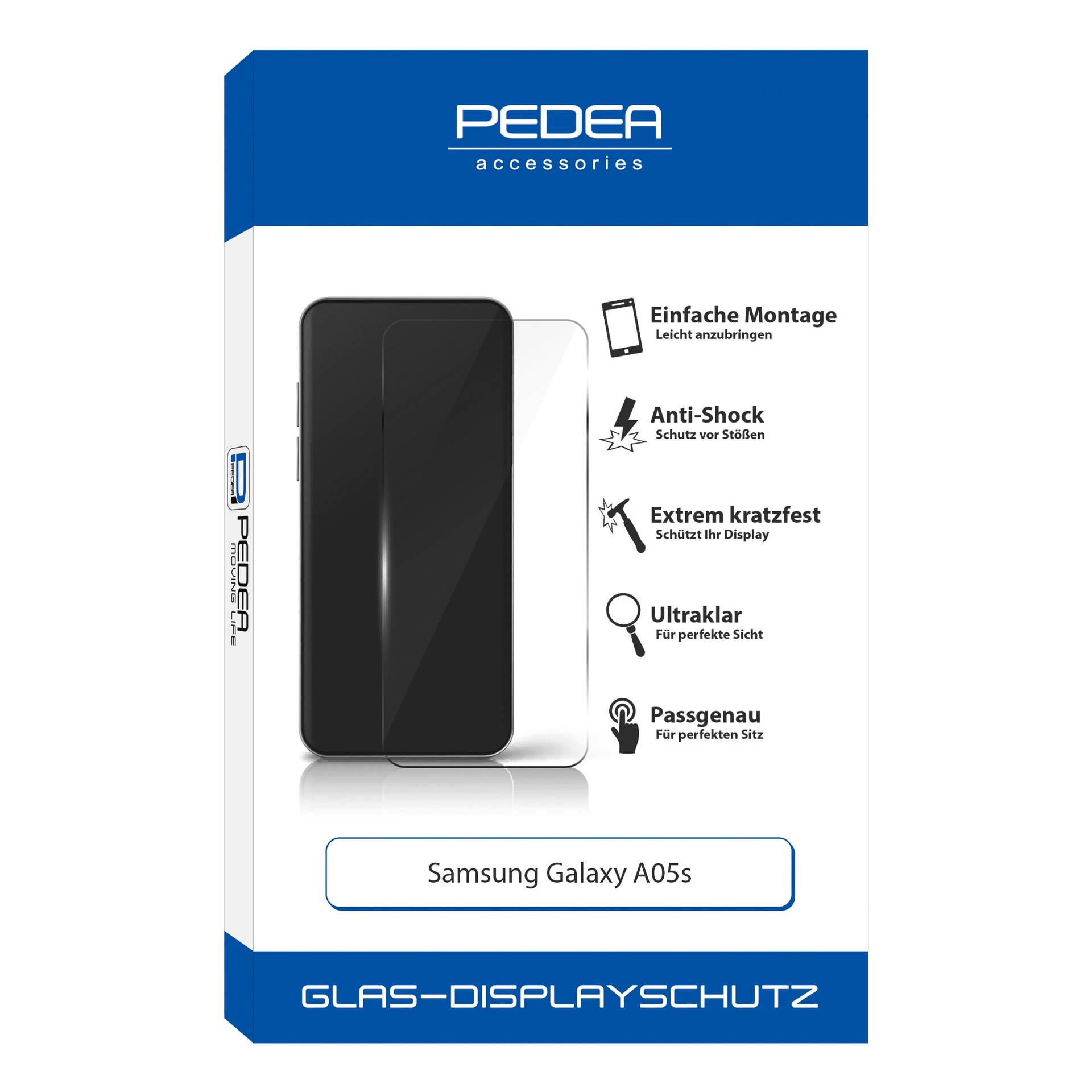 PEDEA Displayschutzglas »Screen Protector für Samsung Galaxy A05s«, für Samsung Galaxy A05s von Pedea