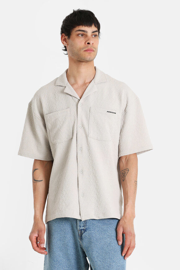 Pegador Acado strukturiertes Hemd | Pearl Grey | Herren  | L von Pegador