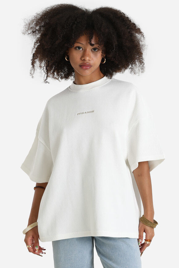 Pegador Amanda Strukturiertes Oversize T-Shirt | Washed Warm White | Damen  | XS von Pegador