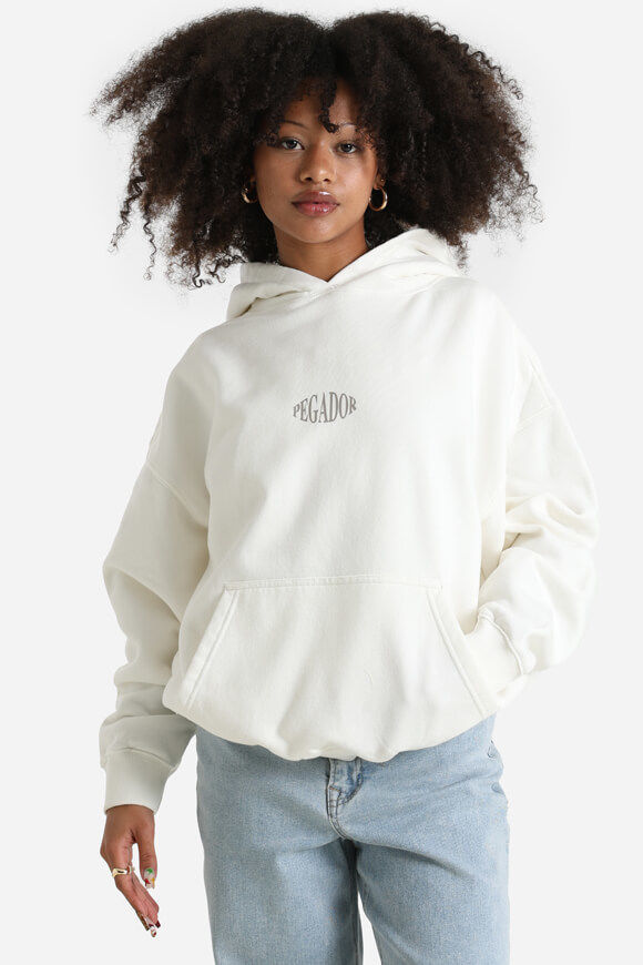 Pegador Kimi Oversize Kapuzensweatshirt | Washed Warm White | Damen  | M von Pegador