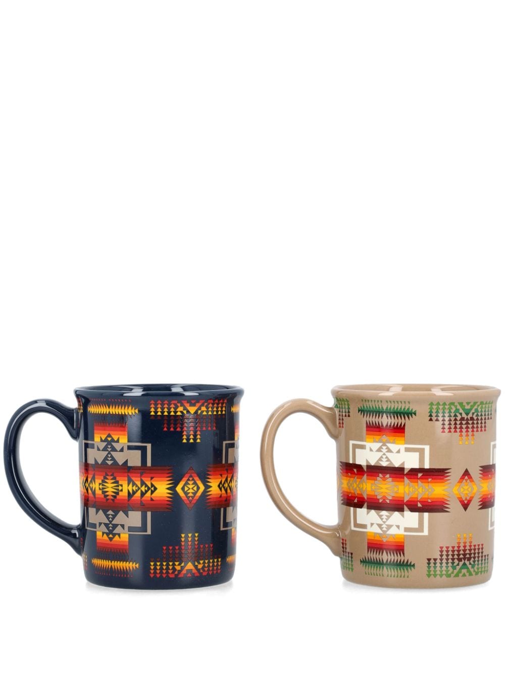 Pendleton geometric-print ceramic mugs (set of four) - Blue von Pendleton