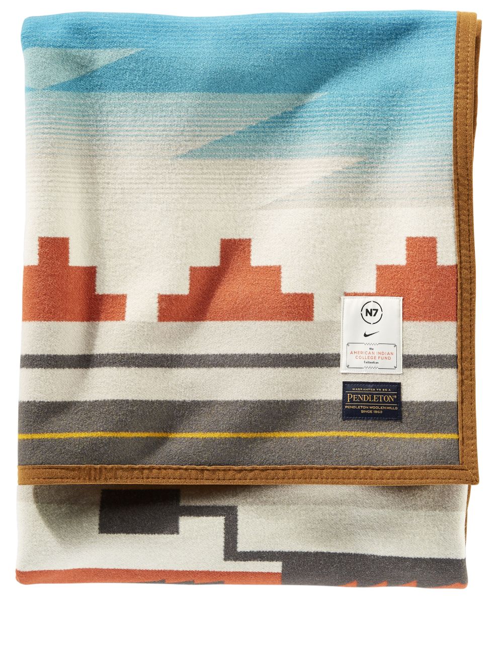 Pendleton x Nike geometric-print blanket - Blue von Pendleton