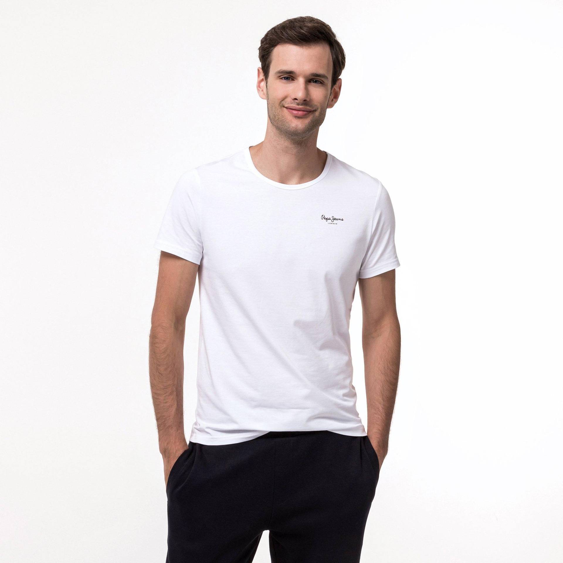 Duopack, T-shirts, Kurzarm Herren Weiss S von Pepe Jeans