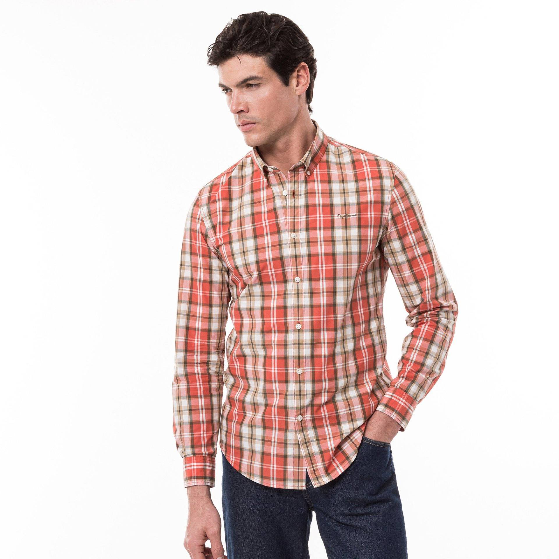 Hemd, Langarm Herren Orange S von Pepe Jeans