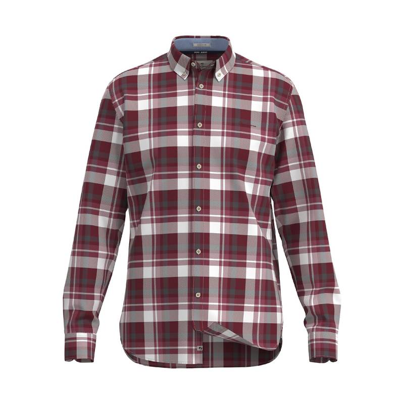 Hemd aus Baumwoll-Twill, Button-Down-Kragen von Pepe Jeans