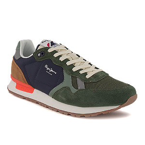 Pepe Jeans Brit Mix Herren Sneaker Grün von Pepe Jeans