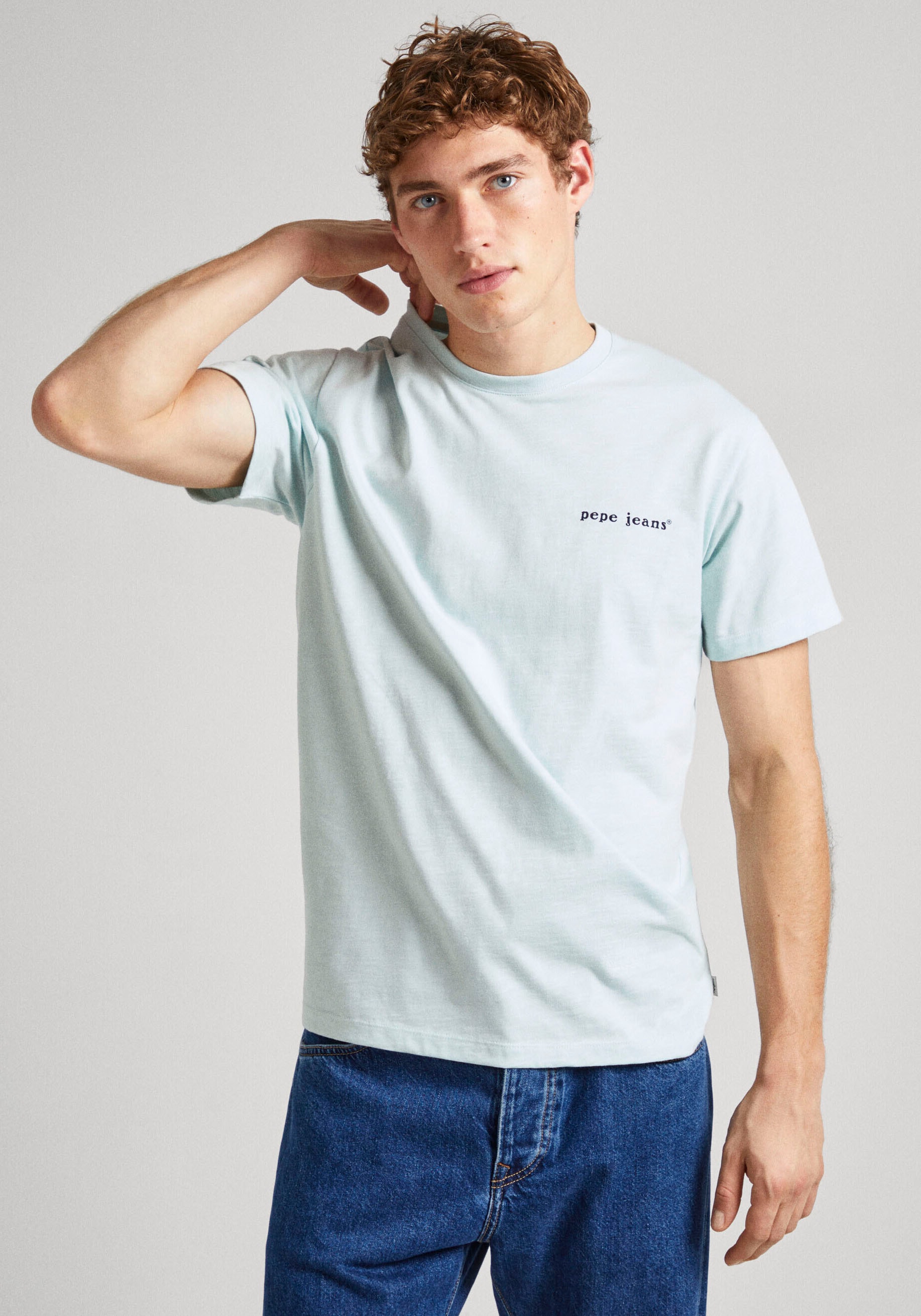 Pepe Jeans Kurzarmshirt, mit Logo-Schriftzug auf der Vorder- und Rückseite von Pepe Jeans