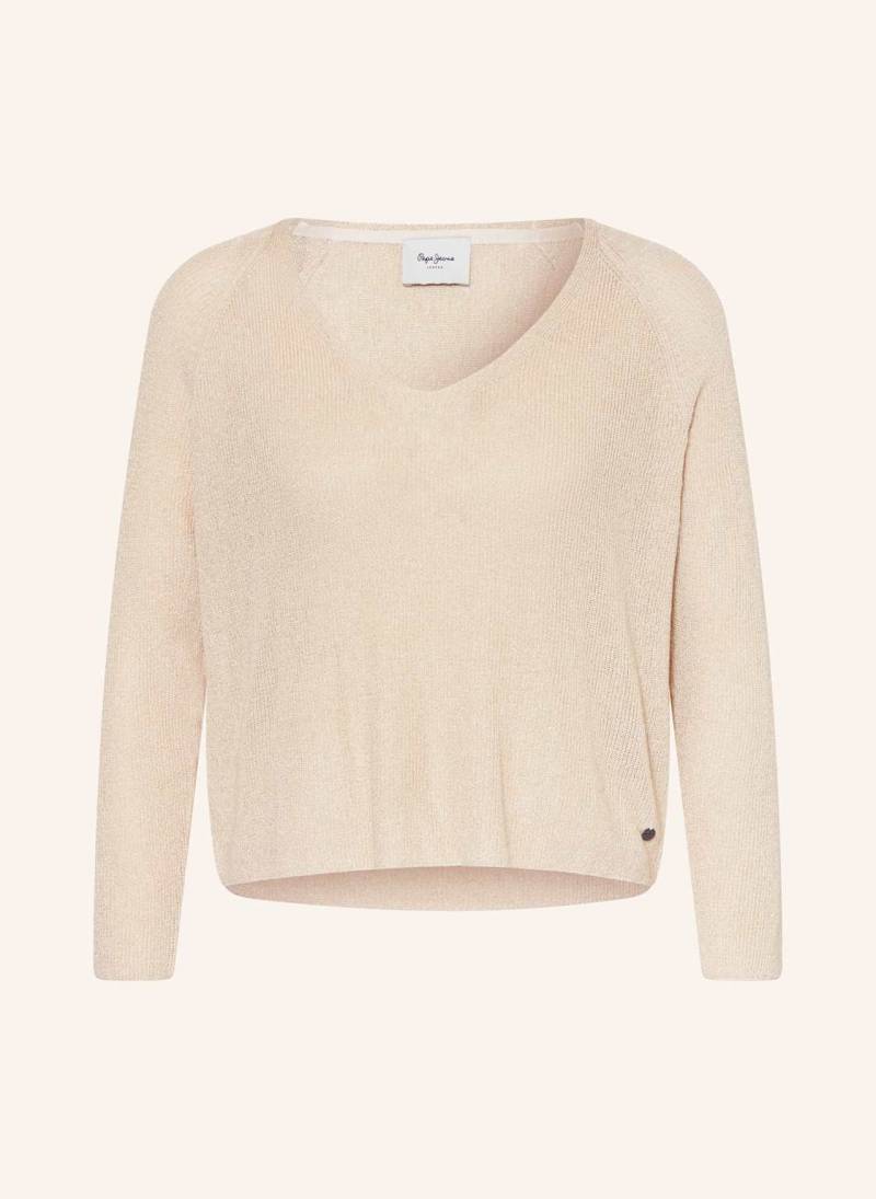 Pepe Jeans Pullover Coco Mit Glitzergarn beige von Pepe Jeans