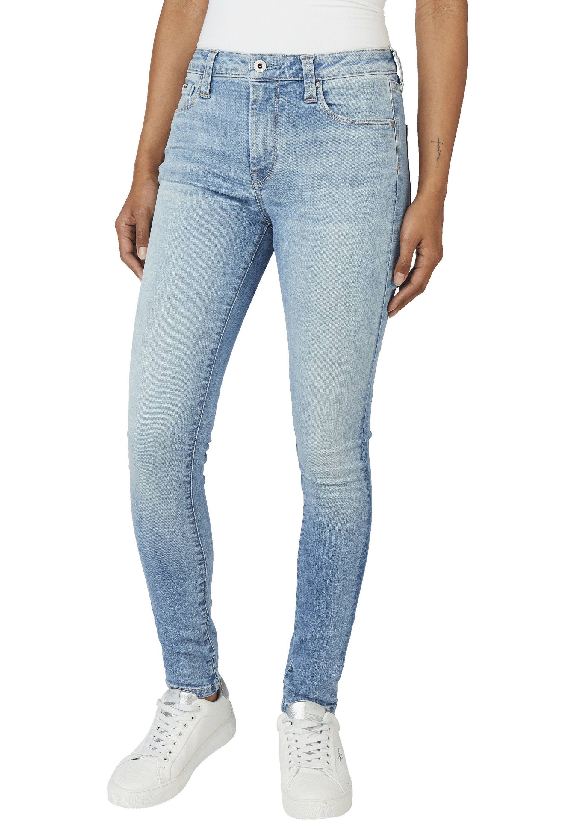 Pepe Jeans Röhrenjeans »REGENT«, in Skinny Passform mit hohem Bund aus seidig bequemem Stretch Denim Pepe Jeans Röhrenjeans »REGENT«, in Skinny Passform mit hohem Bund aus seidig bequemem Stretch Denim von Pepe Jeans