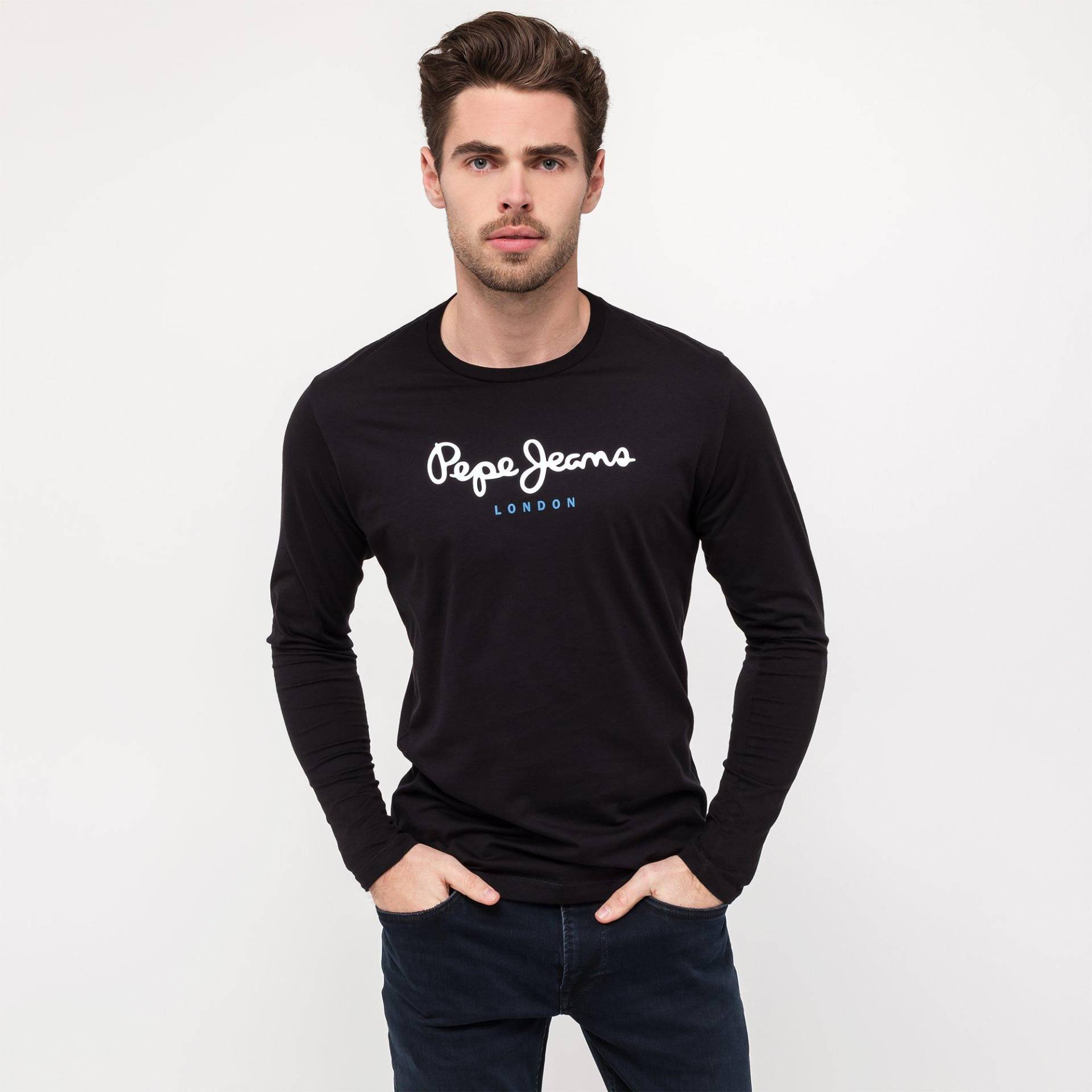 T-shirt, Langarm Herren Schwarz M von Pepe Jeans