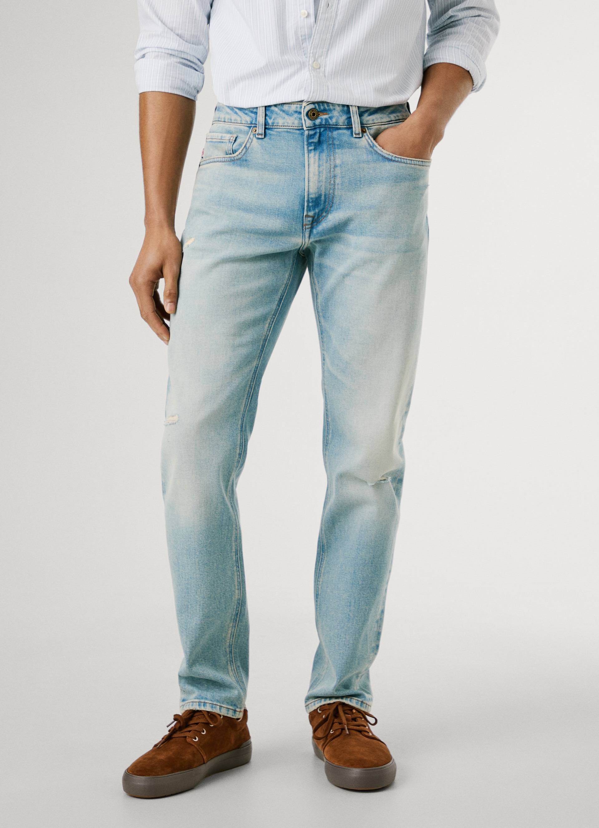 Pepe Jeans Tapered-fit-Jeans »TAPERED JEANS STANLEY«, Ziernähte an den Gesässtaschen Pepe Jeans Tapered-fit-Jeans »TAPERED JEANS STANLEY«, Ziernähte an den Gesässtaschen von Pepe Jeans