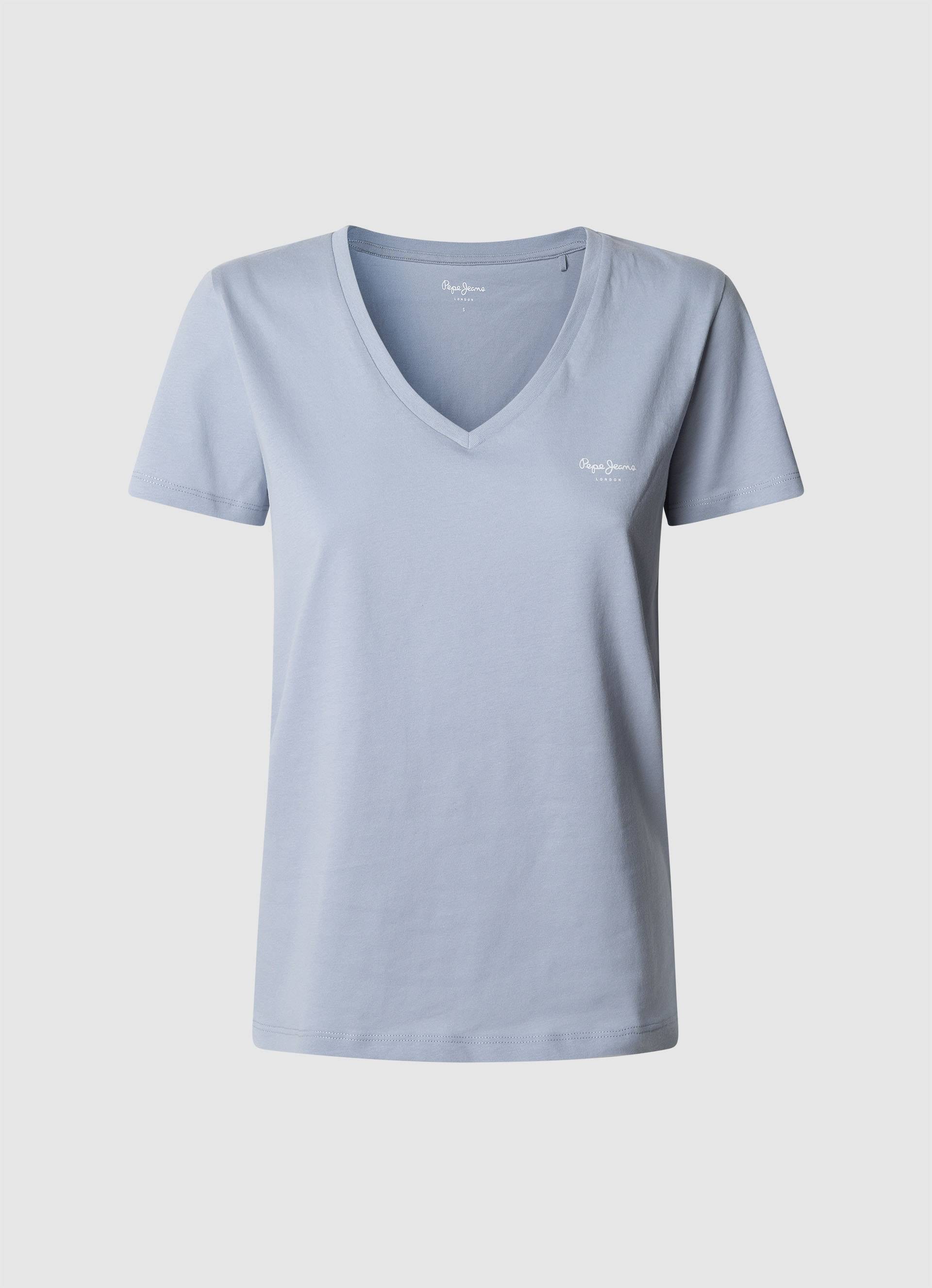 Pepe Jeans V-Shirt »MACY V-NECK«, mit Logoschriftzug Pepe Jeans V-Shirt »MACY V-NECK«, mit Logoschriftzug von Pepe Jeans