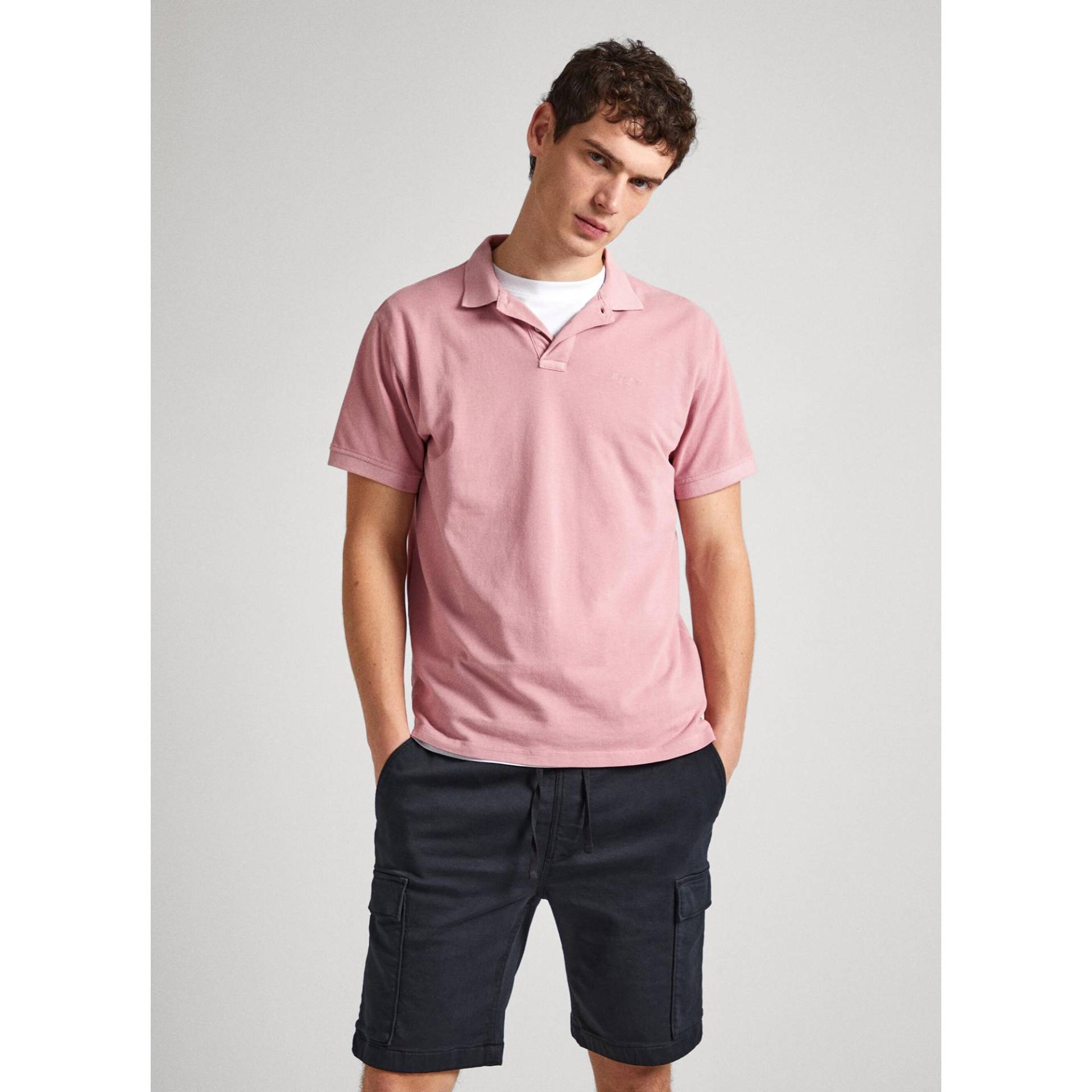 Poloshirt, Kurzarm Herren Pink L von Pepe Jeans