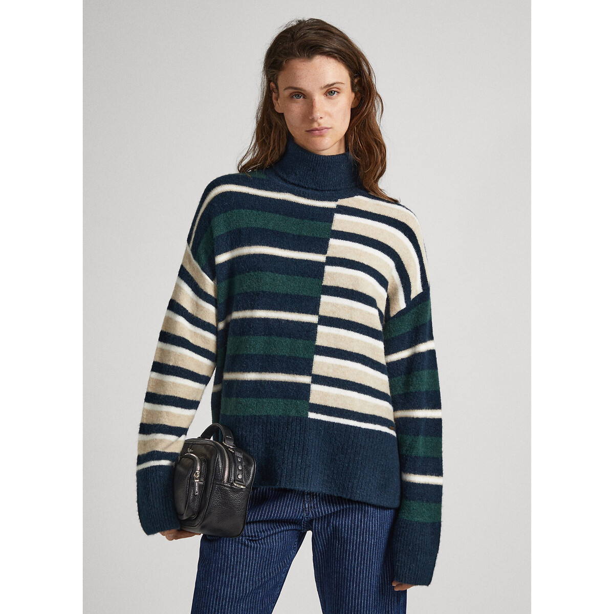 Rollkragenpullover mit grafischem Muster von Pepe Jeans