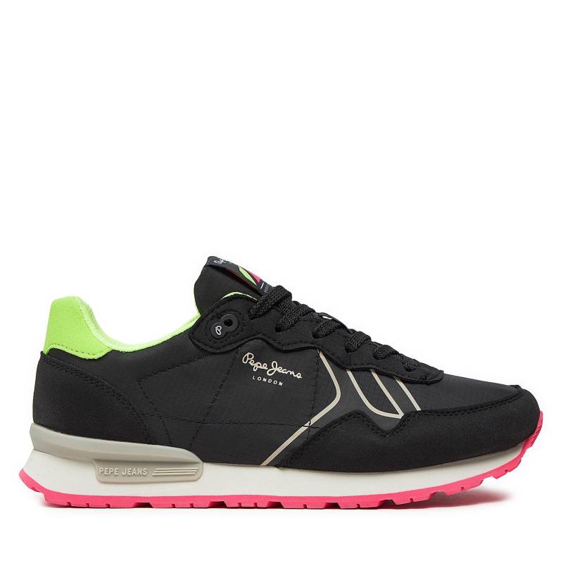 Sneakers Pepe Jeans Brit Neon W PLS40011 Black 999 von Pepe Jeans