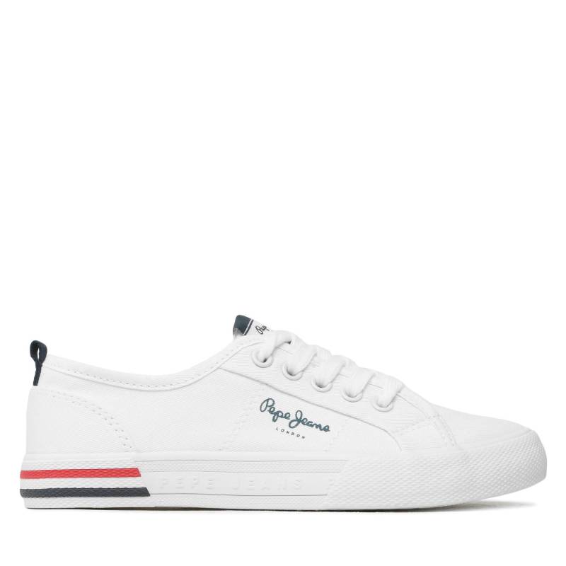 Sneakers aus Stoff Pepe Jeans Brady Basic Boy PBS30549 White 800 von Pepe Jeans