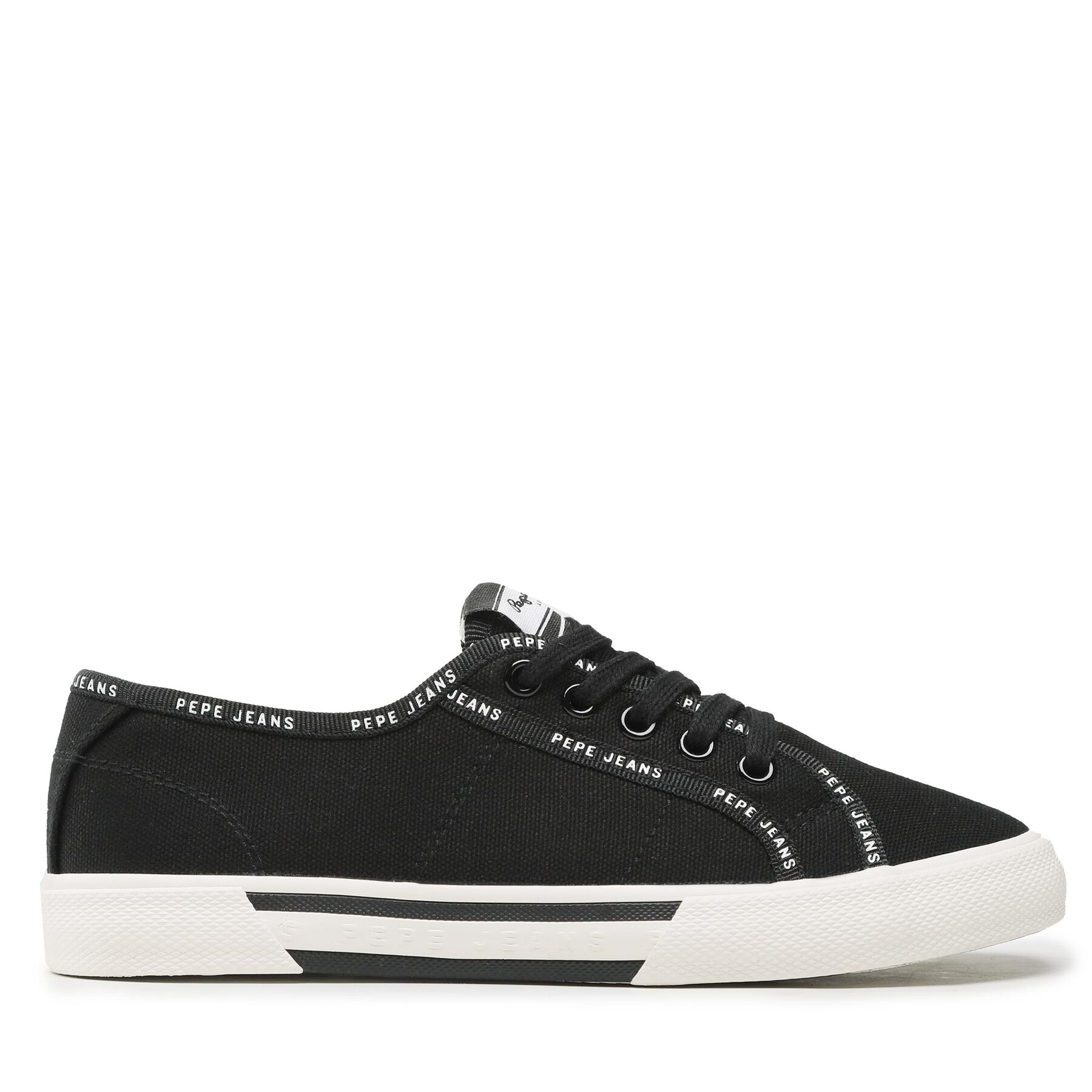 Sneakers aus Stoff Pepe Jeans Brady Rib W PLS31437 Black 999 von Pepe Jeans