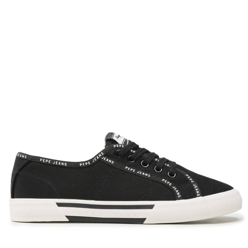 Sneakers aus Stoff Pepe Jeans Brady Rib W PLS31437 Black 999 von Pepe Jeans