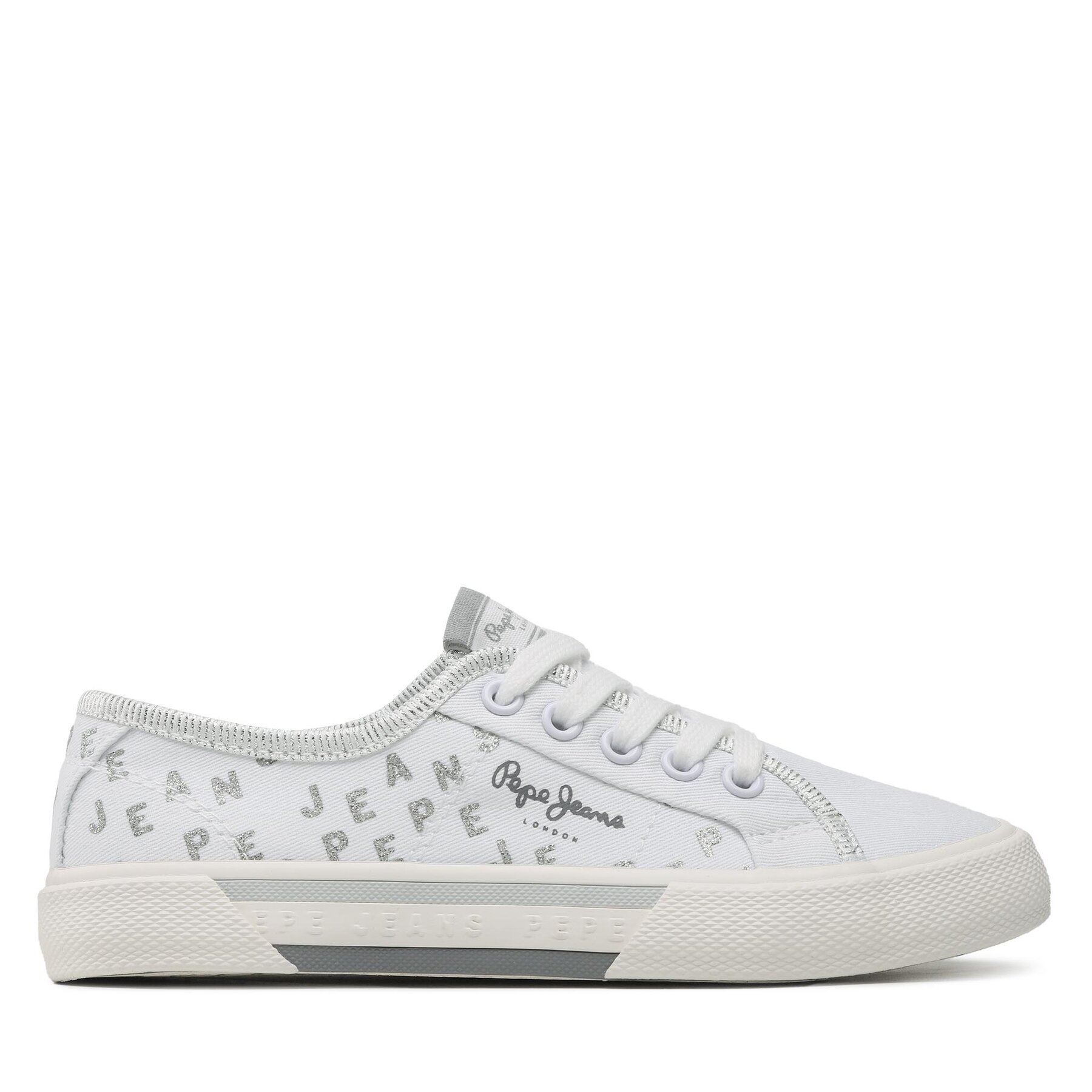 Sneakers aus Stoff Pepe Jeans Brady Shine G PGS30562 White 800 von Pepe Jeans