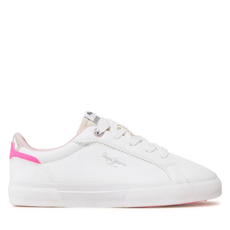 Sneakers aus Stoff Pepe Jeans Kenton Basic Girl PGS30549 White 800 von Pepe Jeans