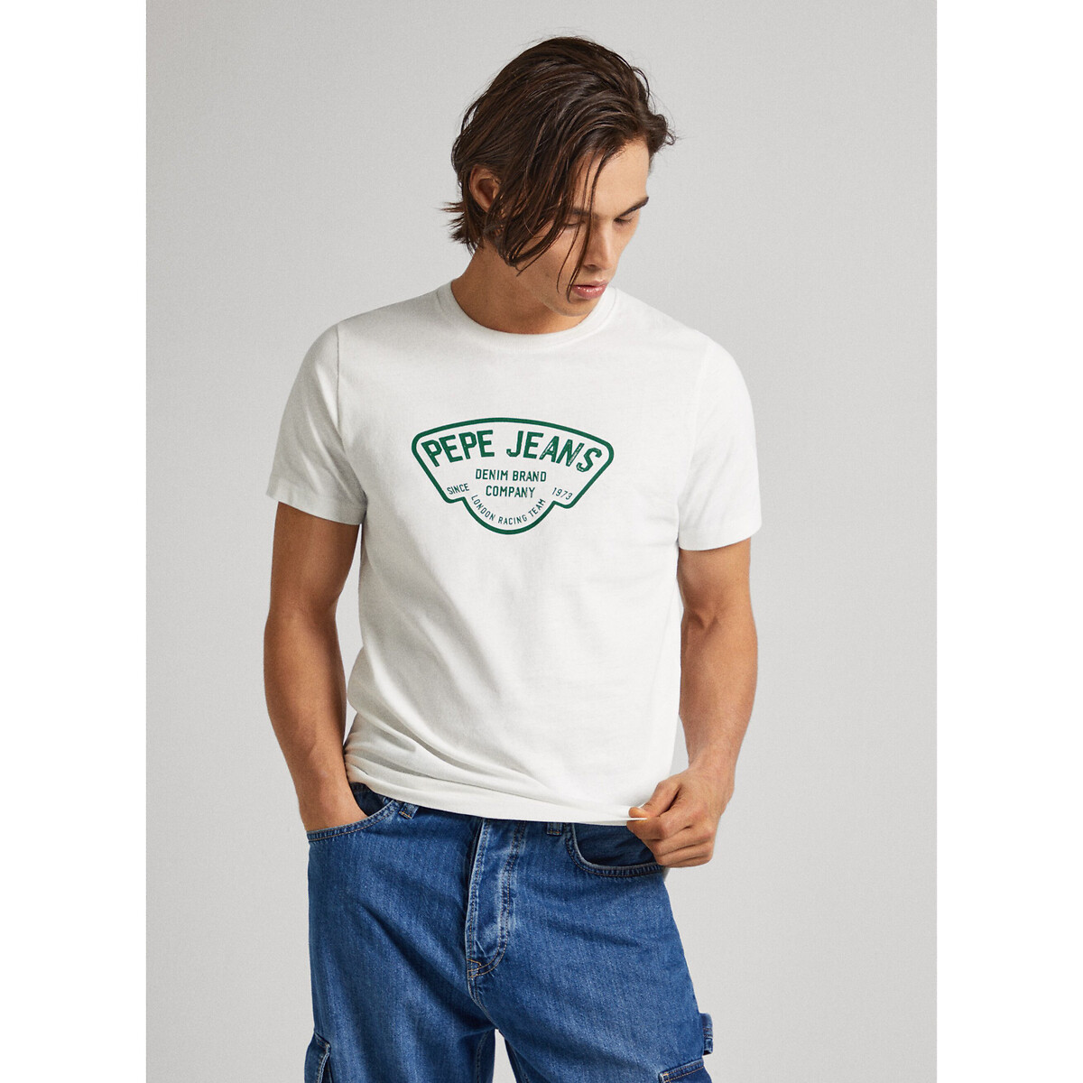 T-Shirt mit rundem Ausschnitt und Logoprint von Pepe Jeans