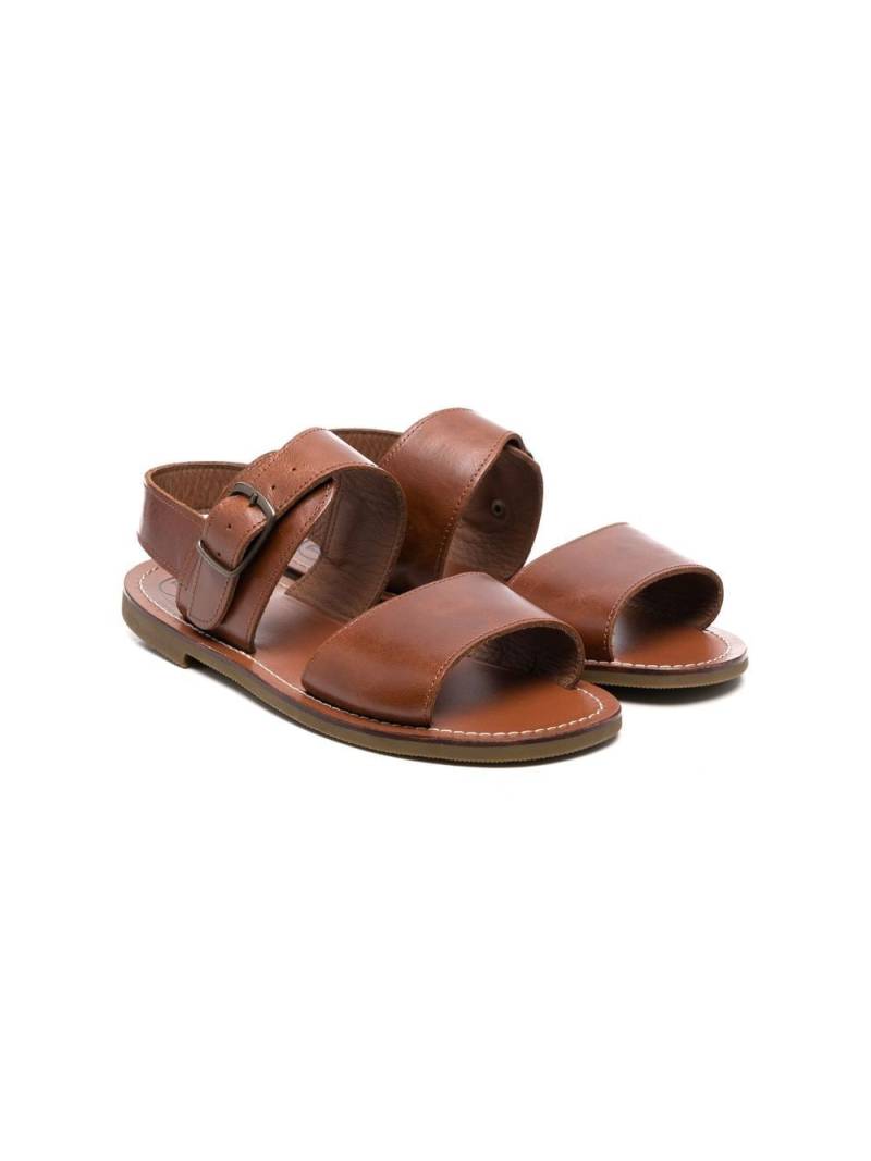 Pèpè buckled leather sandals - Brown von Pèpè