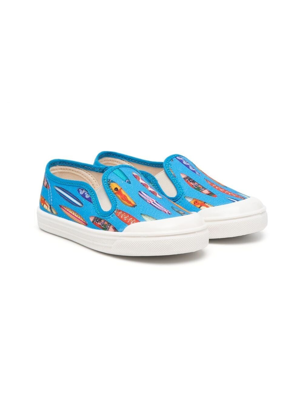 Pèpè dinosaur print slip-on sneakers - Blue von Pèpè