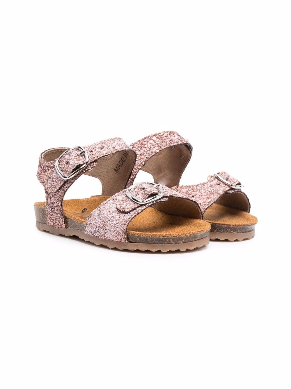 Pèpè glitter buckle-fastening sandals - Pink von Pèpè