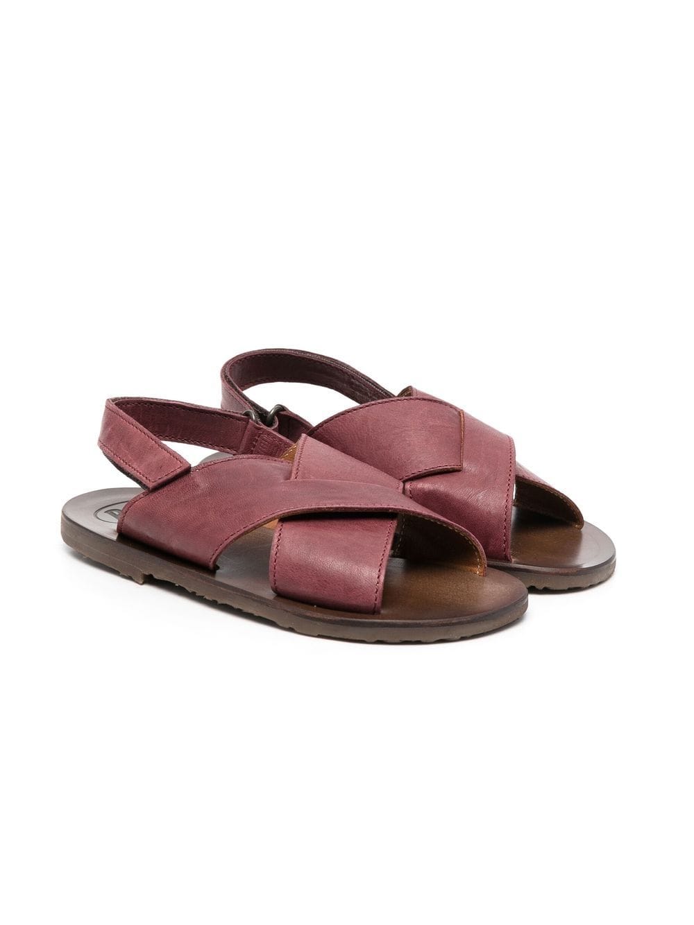 Pèpè leather crossover-strap sandals - Red von Pèpè