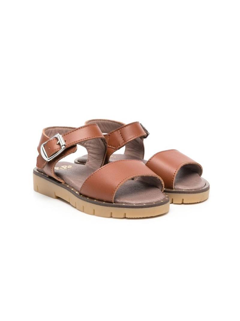 Pèpè open-toe leather sandals - Brown von Pèpè
