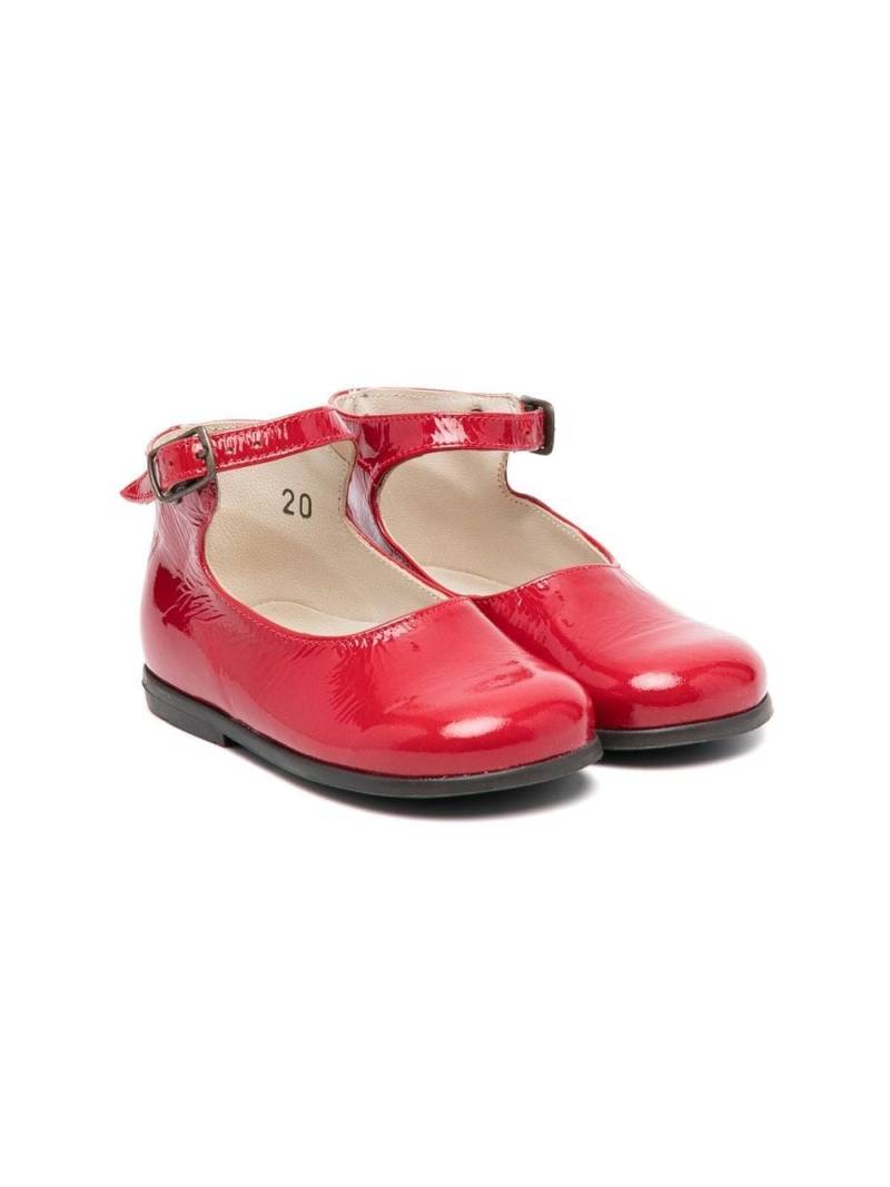 Pèpè patent ankle-strap ballerina shoes - Red von Pèpè