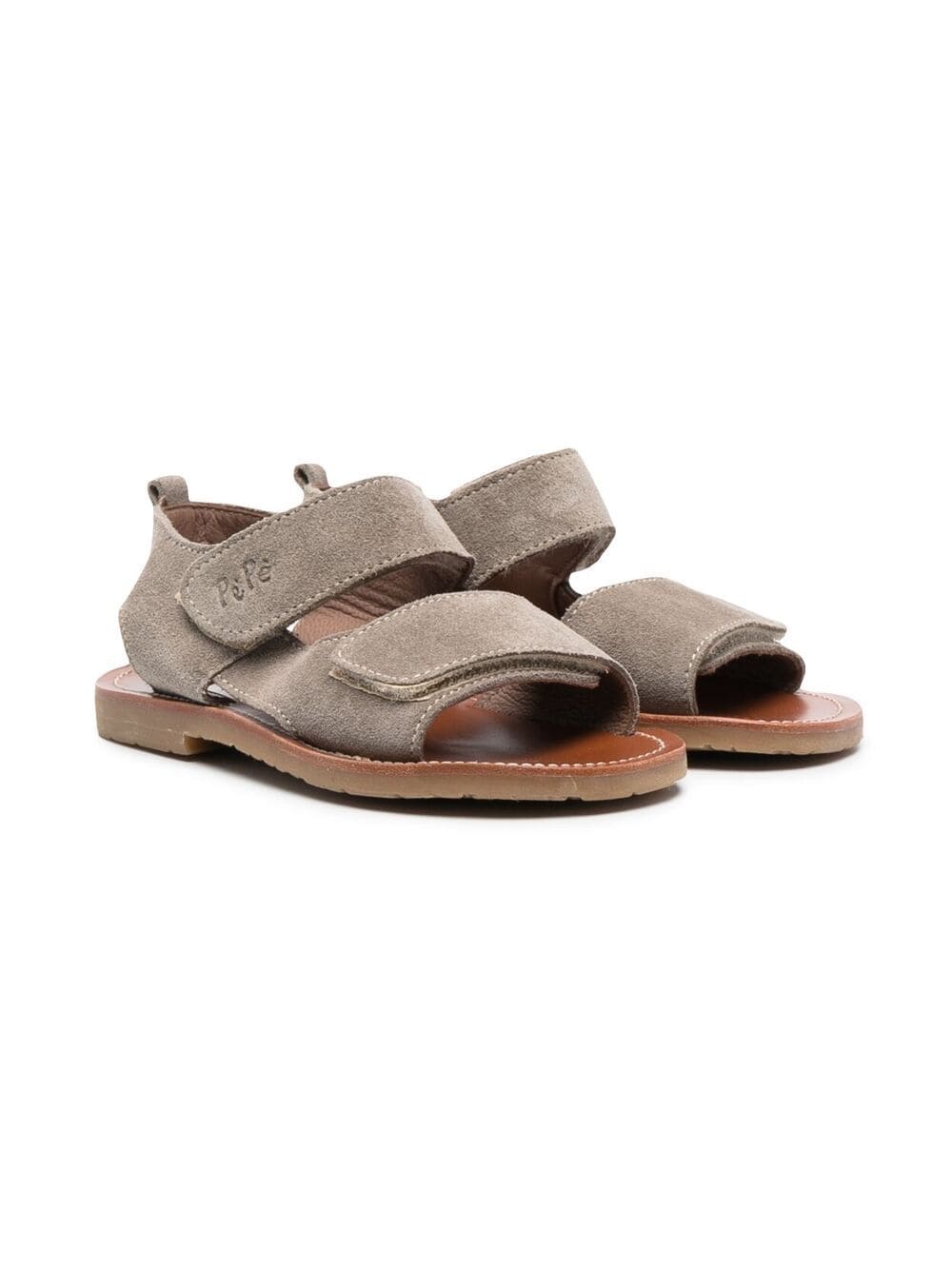 Pèpè touch-strap suede sandals - Neutrals von Pèpè