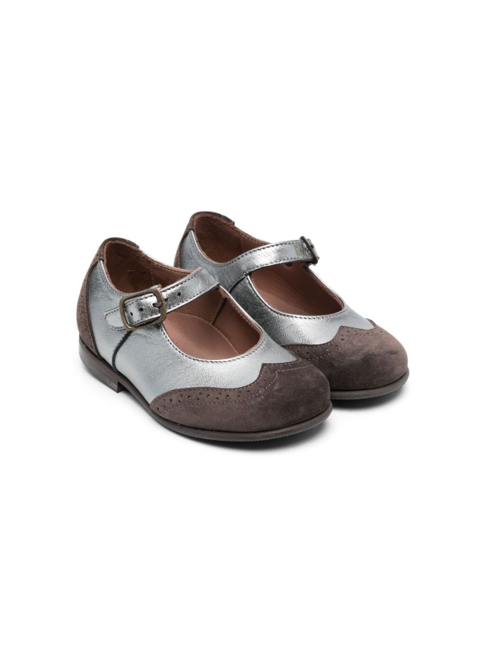 Pèpè two-tone ballerina shoes - Brown von Pèpè