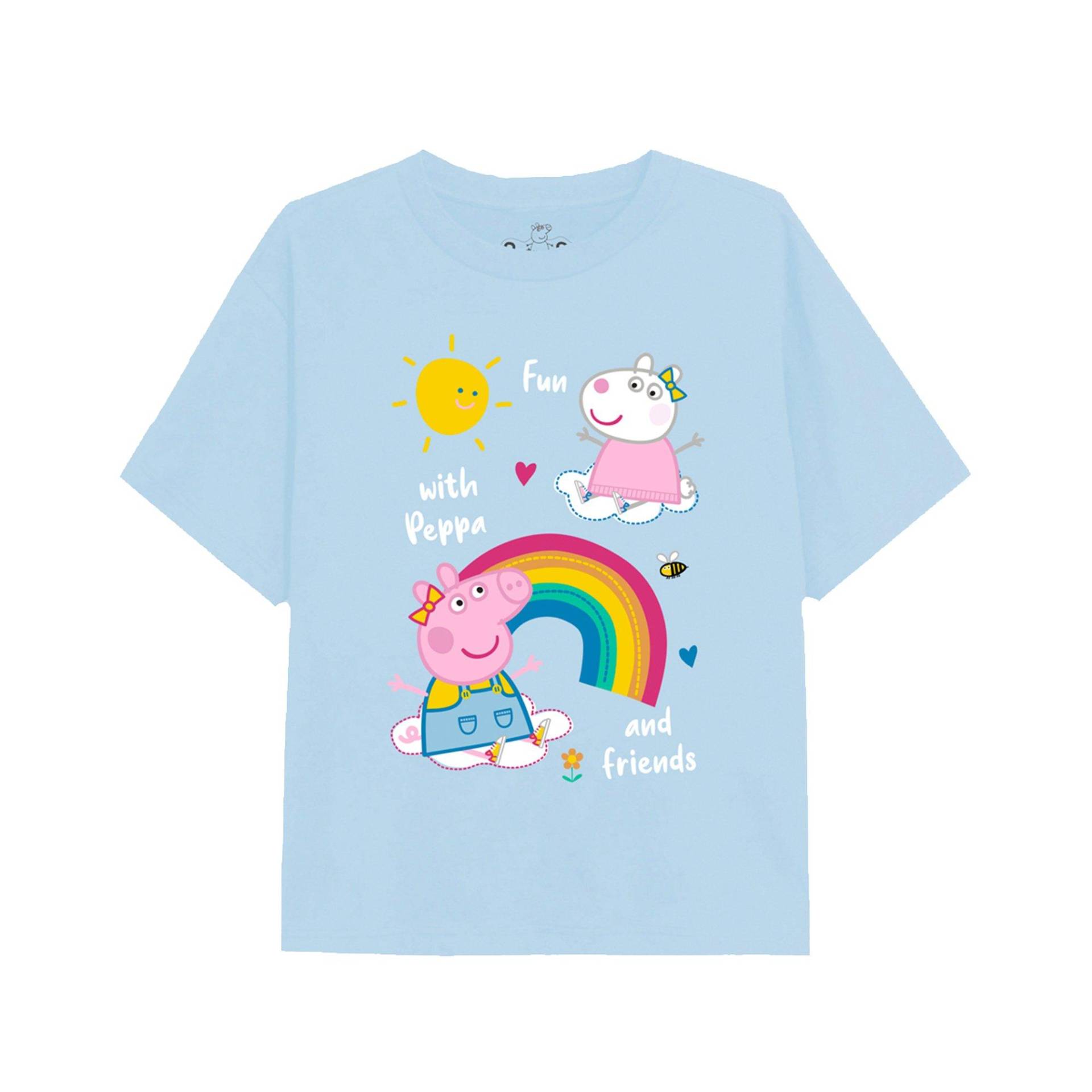 Rainbows & Friends Tshirt Langärmlig Mädchen Hellblau 116 von Peppa Pig