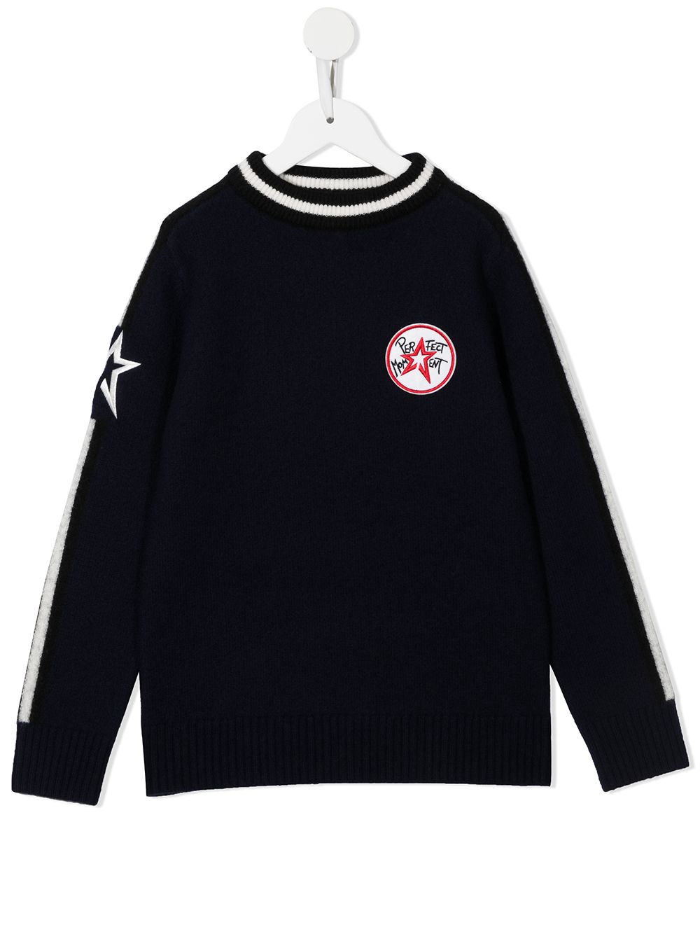 Perfect Moment Kids logo-patch knitted jumper - Black von Perfect Moment Kids