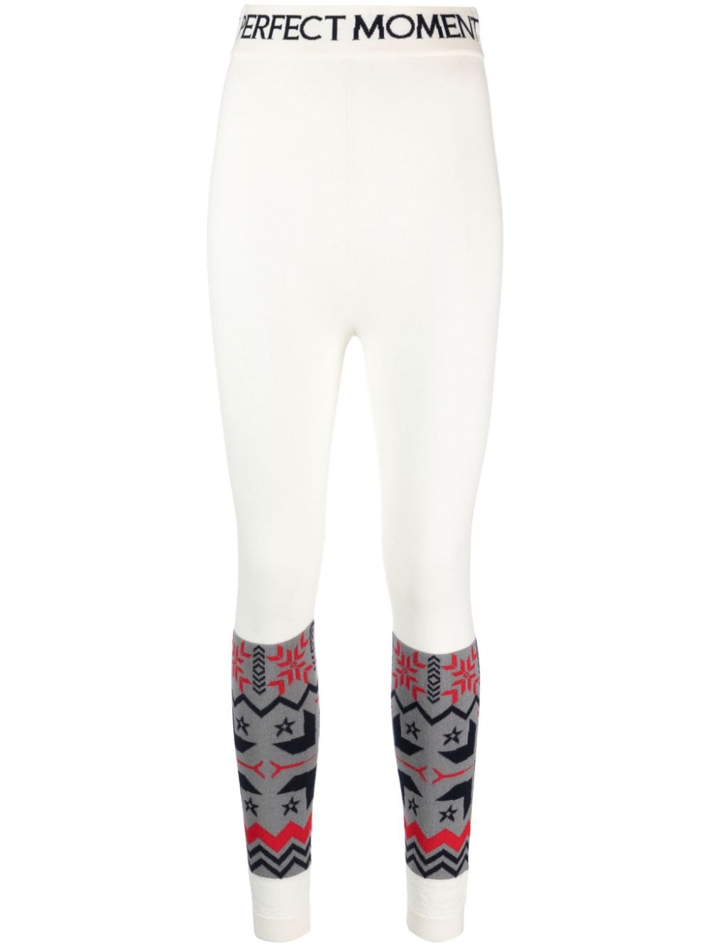 Perfect Moment Nordic wool leggings - White von Perfect Moment
