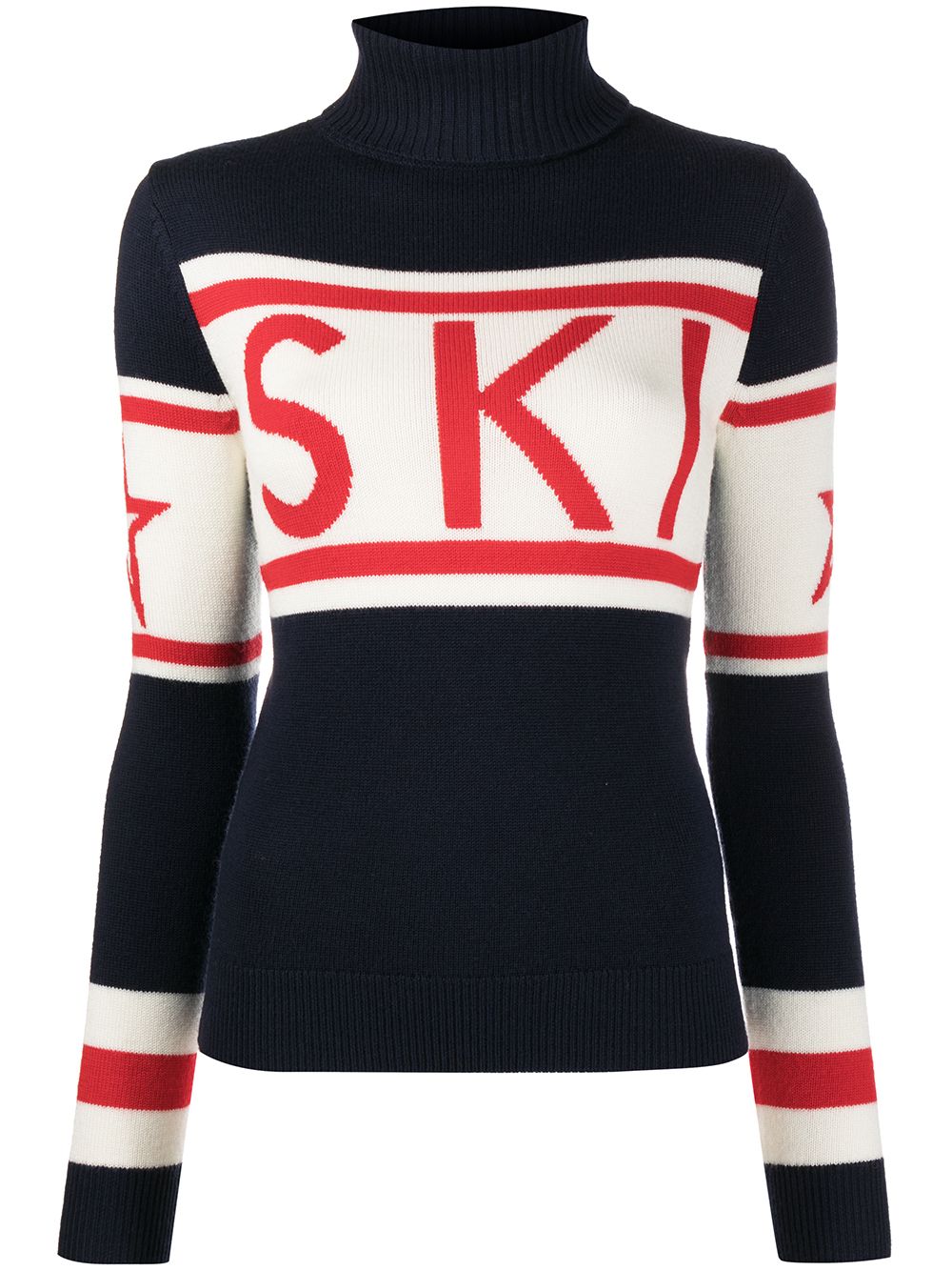 Perfect Moment Ski intarsia knit roll neck jumper - Blue von Perfect Moment