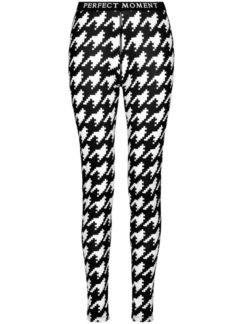 Perfect Moment Thermal houndstooth ski leggings - Black von Perfect Moment