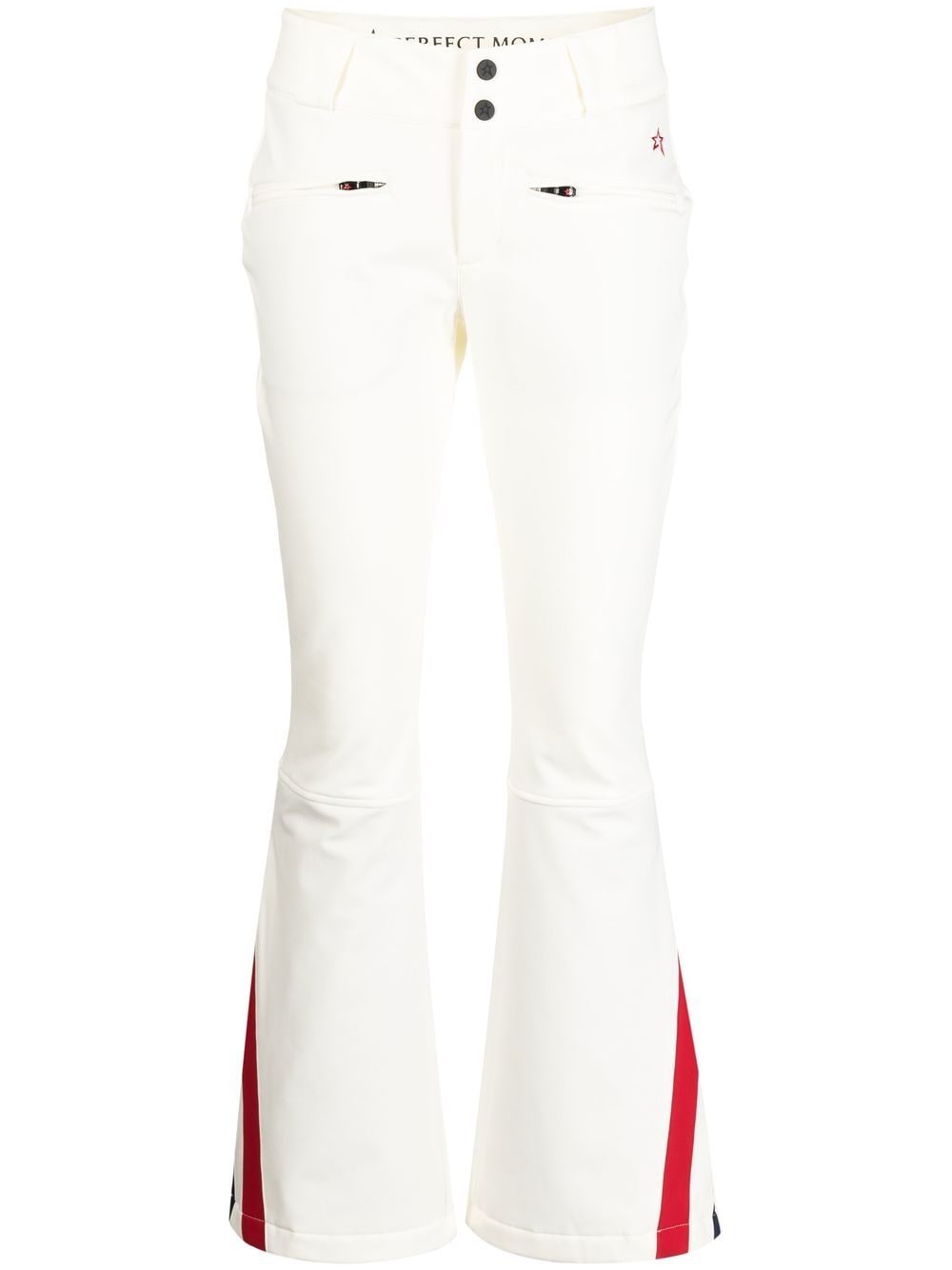 Perfect Moment chevron-print flared trousers - White von Perfect Moment
