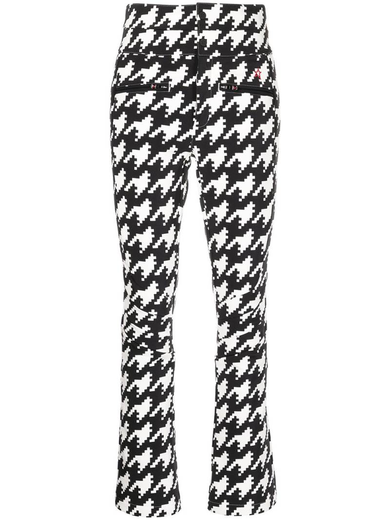 Perfect Moment houndstooth flared trousers - Black von Perfect Moment