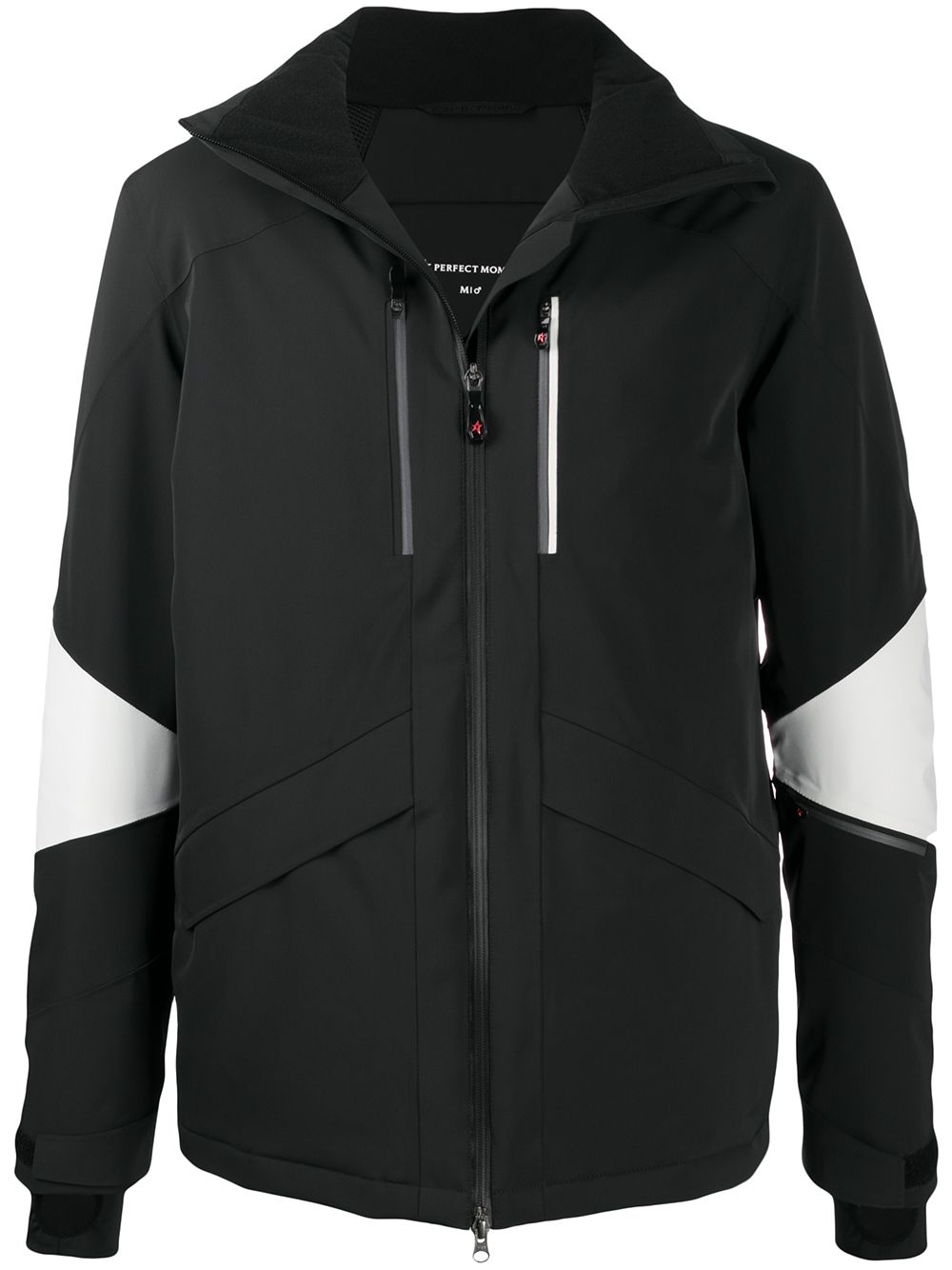 Perfect Moment two-tone detail hooded jacket - Black von Perfect Moment