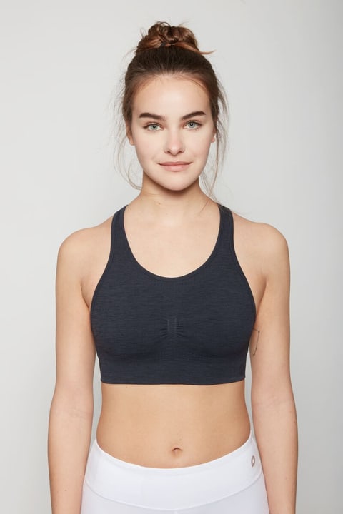 Perform W Seamless Medium Sports Bra Sport-BH dunkelgrau von Perform