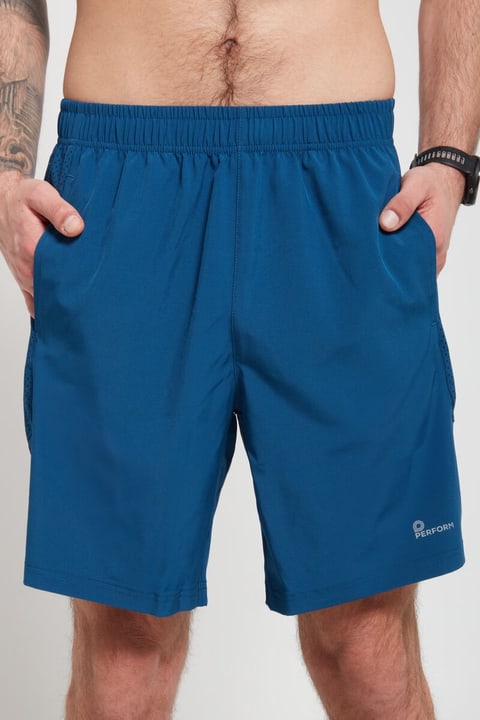 Perform Shorts Lasercut Laufhose petrol von Perform